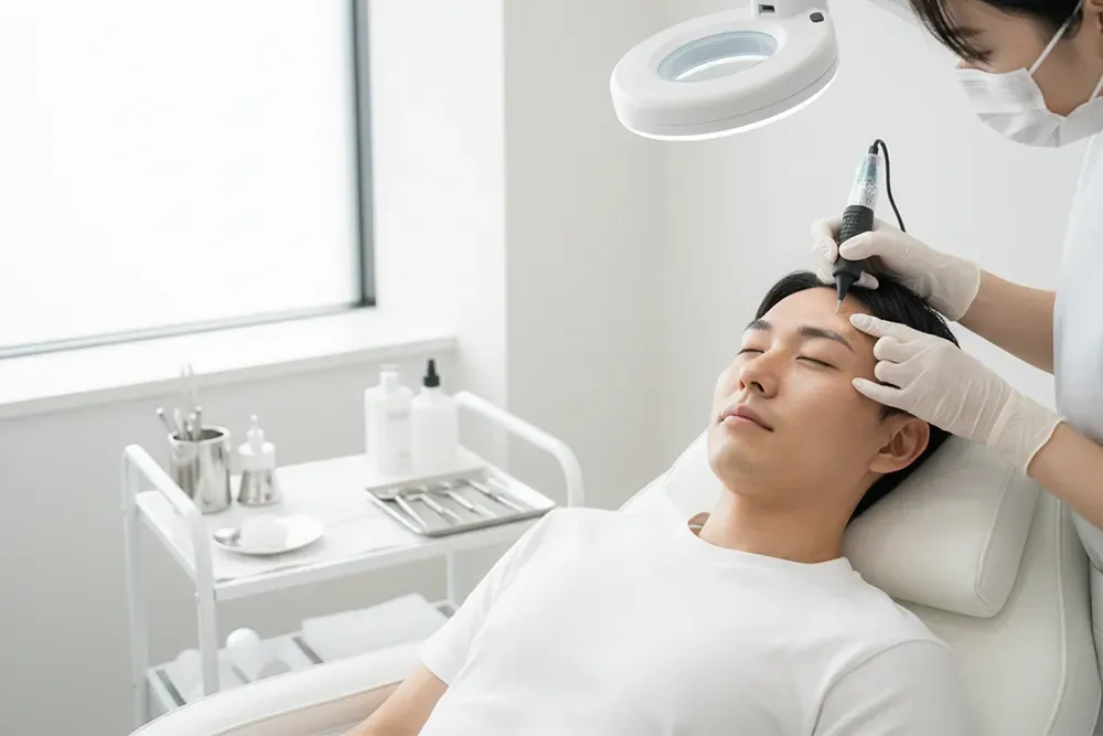 可児市のメンズアートメイク。眉を整えて、自信のある第一印象へ